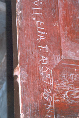 Navnetr&aelig;k af Elias Thelaus Anno 1677 25 Nov.